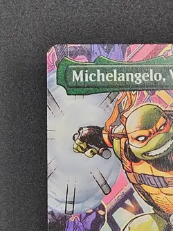 Michelangelo Weirdness to 11 MTG x TMNT 0214 Ninja Turtle Card NM Borderless - Image 2
