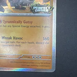 Pokemon Card Staff Tyrantrum Mega Evolution Perfect Order 066 Holofoil - Image 3
