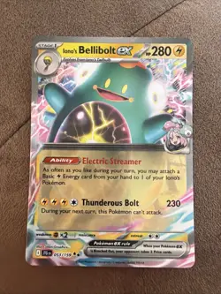 Iono's Bellibolt EX 053/159 Journey Together Pokemon Card in NM Condition - Image 1
