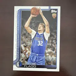 Topps 2025-26 Cooper Flagg Dallas Mavericks Rookie Base Set Basketball Card #201 - Image 1