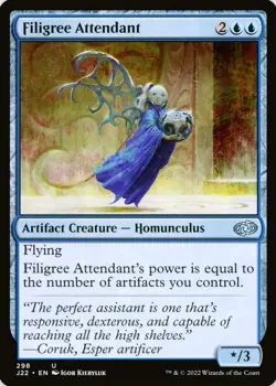 X 1 Filigree Attendant NM Jumpstart J22 298 MTG Magic The Gathering - Image 1