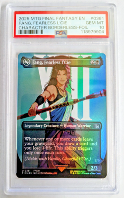 MTG FINAL FANTASY BORDERLESS FOIL Fang, Fearless l'Cie PSA GRADE 10 - Image 1