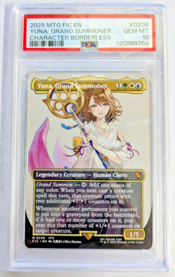 MTG FINAL FANTASY BORDERLESS Yuna, Grand Summoner PSA GRADE 10 - Image 1