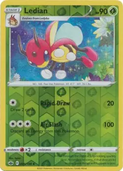 Ledian - 005/198 - Uncommon - Reverse Holo NM, English Pokemon Chilling Reign - Image 1
