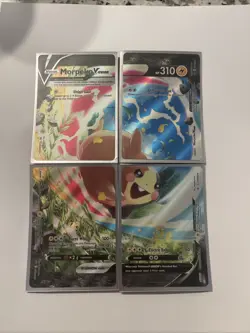Morpeko V-Union SWSH215-218 Black Star Promo Pokemon 4 Card Set NM - Image 1