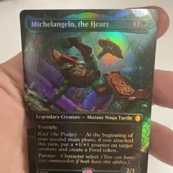 Michelangelo, the Heart (0005 Borderless) Commander: TMNT MTG FOIL NM FREE SHIP! - Image 5