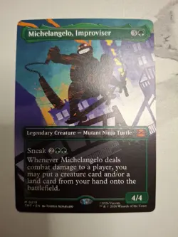 Michelangelo, Improviser (Borderless) Teenage Mutant Ninja Turtles MAGIC MTG - Image 2