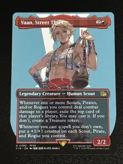 MTG Final Fantasy Vaan, Street Thief Borderless 0390 NM Rare - Image 1