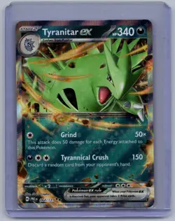 NM Tyranitar ex Prismatic Evolutions 064/131 Holo Double Rare Pokemon - Image 1