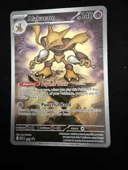Pokemon TCG Alakazam 009 Black Star Promo | Mega Evolution | Mint - Image 1