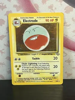 Pokemon TCG Electrode 02/64 Jungle Set Holo Rare Card Vintage WOTC 1999 MP - Image 1