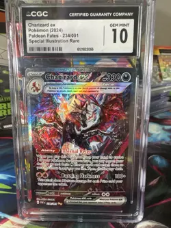 Charizard ex 234/091 Special Illustration Rare Holo Paldean Fates CGC 10 Pokemon - Image 1