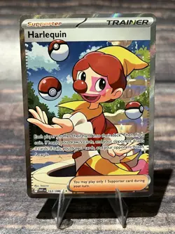 Harlequin 163/086 Holo Sv: White Flare Illustration Rare Pokemon Card - Image 1