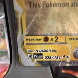 Pokemon Pikachu EX Sv: Prismatic Evolutions 028/131 Holo Double Rare 190 HP - Image 5