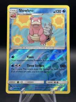 Slowbro 43/214 Reverse Holo Rare Pokemon 2019 SM Unbroken Bonds - Image 1