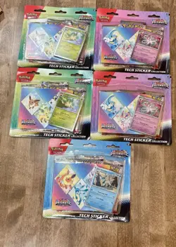 Pokemon TCG Prismatic Evolutions Tech Sticker Collection Set Lot Of 5 Sealed New - Image 1