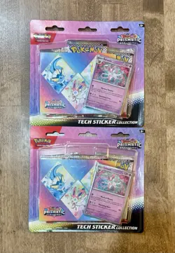 Pokemon TCG Prismatic Evolutions Tech Sticker Collection Set Lot Of 5 Sealed New - Image 2