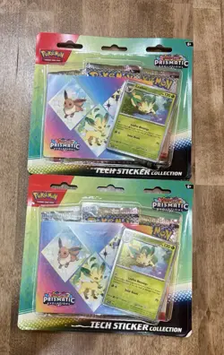 Pokemon TCG Prismatic Evolutions Tech Sticker Collection Set Lot Of 5 Sealed New - Image 3