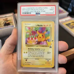 Pokemon Birthday Pikachu 24/53 Celebrations Classic Collection Holo PSA 9 - Image 1