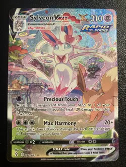 Pokemon TCG Sylveon VMAX Alt Art Secret Card 212/203 Evolving Skies - Image 1
