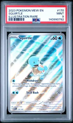 2023 Pokemon SV 151 170 Squirtle Illustration Rare PSA 9 140990792 - Image 1
