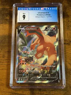 CGC 9 Charizard V Alt Art Brilliant Stars 2022 Pokemon Pokemon 154/172 w/ Guard - Image 3