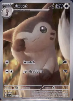 Furret #168/159 Illustration Rare Journey Together Pokemon 2025 NM - Image 1