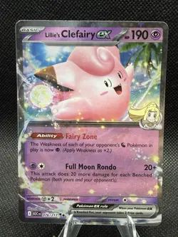 Lillie's Clefairy ex 076/217 Pokemon Ascended Heroes Double Rare NM - Image 1