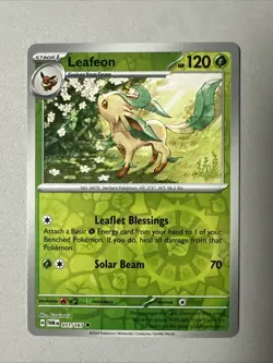 Pokemon TCG * SV Twilight Masquerade * 11/167 Leafeon REVERSE HOLO Uncommon * NM - Image 1