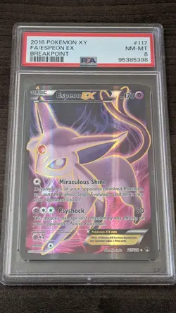 ESPEON EX 2016 Pokemon #117/122 PSA 8 NM-MINT Breakpoint FULL ART - Image 1