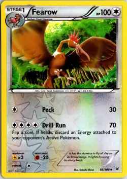 Fearow 66/108 UC Roaring Skies Pokemon Reverse Holo NM/M - Image 1