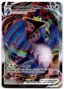 Cramorant VMAX 055/072 Holo VMAX Rare Shining Fates Pokemon Holo Near Mint - Image 1