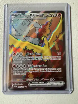 Team Rocket's Moltres ex - 208/182 Destined Rivals Full Art Pokemon - NM/MINT - Image 1