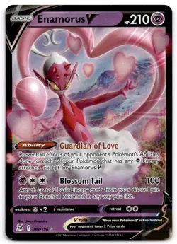 Enamorus V 082/196 Holo V Rare Lost Origin Pokemon Holo Near Mint - Image 1