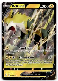 Boltund V 103/264 Holo V Rare Fusion Strike Pokemon Holo Near Mint - Image 1