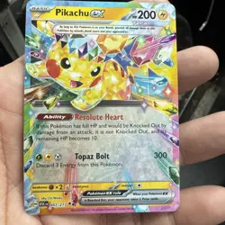 PIKACHU EX 057/217 DOUBLE RARE ME: ASCENDED HEROES POKEMON HOLO NM - Image 1