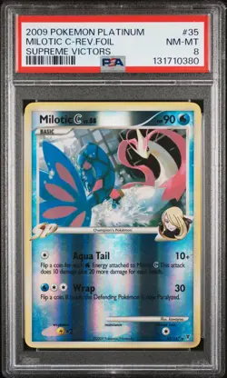 Milotic C 2009 Supreme Victors #35/147 Pokemon Reverse Holo PSA 8 - Image 1