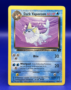 2000 Pokemon Dark Vaporeon 45/82 Team Rocket Non Holo LP - Image 1