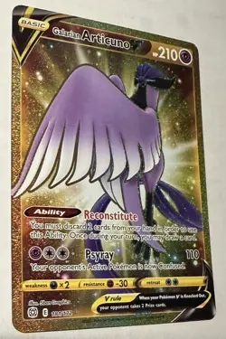 Pokemon Brilliant Stars - Galarian Articuno V NM Gold Secret Rare 181/172 - Image 5
