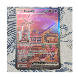 Pokemon TCG Mew EX 053 SVP Scarlet & Violet Promo Full Art Holo 180 HP Psychic - Image 1