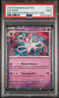 2025 POKEMON SVP EN-SV BLACK STAR PROMO #172 SYLVEON PSA 9 - Image 1