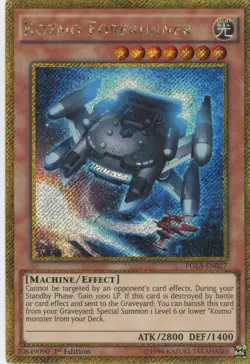 Yugioh Kozmo Forerunner PGL3-EN027 Gold Secret Rare 1st Edition LP - Image 1