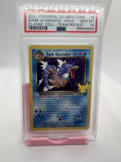 2021 POKEMON CELEBRATIONS CLASSIC COLLECTION #8 DARK GYARADOS-HOLO PSA 10 - Image 1