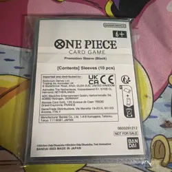 One Piece Card Game Official Sleeves (Black) (10-Pack)Bandai Card Sleeves Sealed - Image 2