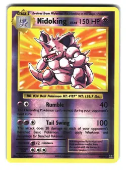 Nidoking 45/108 Reverse Holo Rare XY Evolutions 2016 Pokemon Card - Image 1