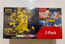 Pokemon Surging Sparks ETB & Booster Bundle Costco 2-pack - Sealed - MINT - Image 1