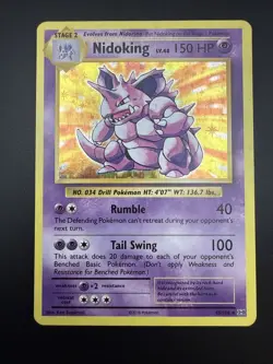 Pokemon Nidoking TCG XY Evolutions Holo Card 45/108 Rare - Image 1