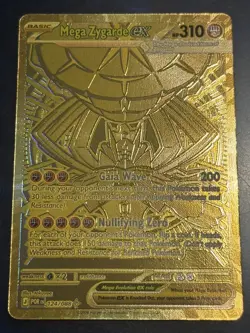 Mega Zygarde EX Gold Hyper Rare 124/088 MINT Condition Pokemon Perfect Order - Image 1