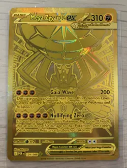 Mega Zygarde EX Gold Hyper Rare 124/088 Pokemon Perfect Order English 2026 M/NM - Image 1