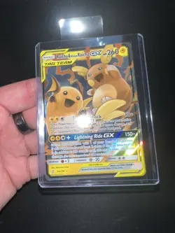 Pokemon TCG Raichu Alolan Raichu Tag Team GX Holo Card Unified Minds 54/236 NM - Image 1